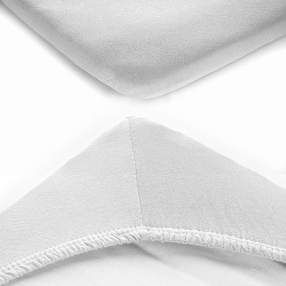 Alvi 3-piece mattress set for stroller 75 x 33 cm - White & Silver Gray