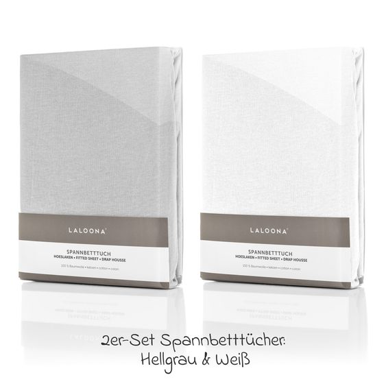 Alvi 3-piece mattress set for stroller 75 x 33 cm - White & Silver Gray