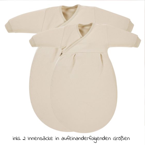 Alvi 4-tlg. Schlafsack-Set für Neugeborene / Baby-Mäxchen Bio-Baumwolle Gr.50/56 + Spuckschutz Clean & Dry Cover - Starfant