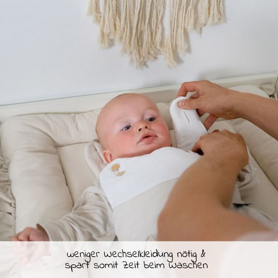 Alvi 4-tlg. Schlafsack-Set für Neugeborene / Baby-Mäxchen Bio-Baumwolle Gr.50/56 + Spuckschutz Clean & Dry Cover - Starfant