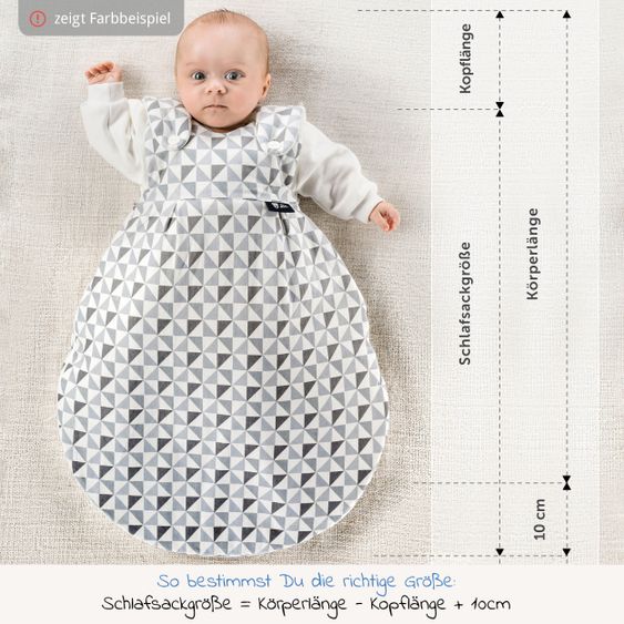 Alvi 4-tlg. Schlafsack-Set für Neugeborene / Baby-Mäxchen Bio-Baumwolle Gr.50/56 + Spuckschutz Clean & Dry Cover - Starfant