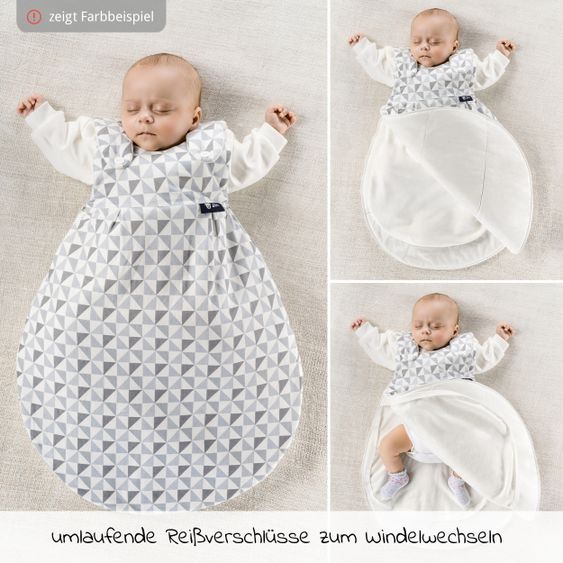 Alvi 4-tlg. Schlafsack-Set für Neugeborene / Baby-Mäxchen Bio-Baumwolle Gr.50/56 + Spuckschutz Clean & Dry Cover - Starfant