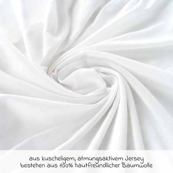 Alvi 5-tlg. Zubehör-Set für Reisebetten 60 x 120 cm - Reisebettmatratze Komfort klappbar + Wasserdichte Betteinlage + 2 weiße Spannbettlaken + Insektenschutz