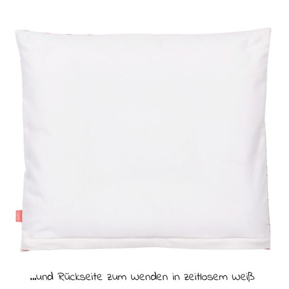 Alvi 7-tlg. Komplett-Set für Beistellbett & Wiege 90x40 cm / Matratze + Spannbetttücher + Steppbett-Set + Bettwäsche - Schwanensee - Rosa