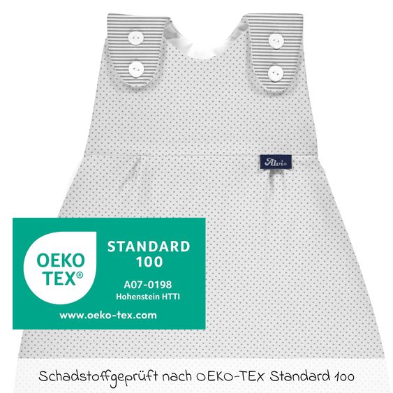 Alvi Außensack Baby-Mäxchen - Dots - Grey - Gr. 56/62