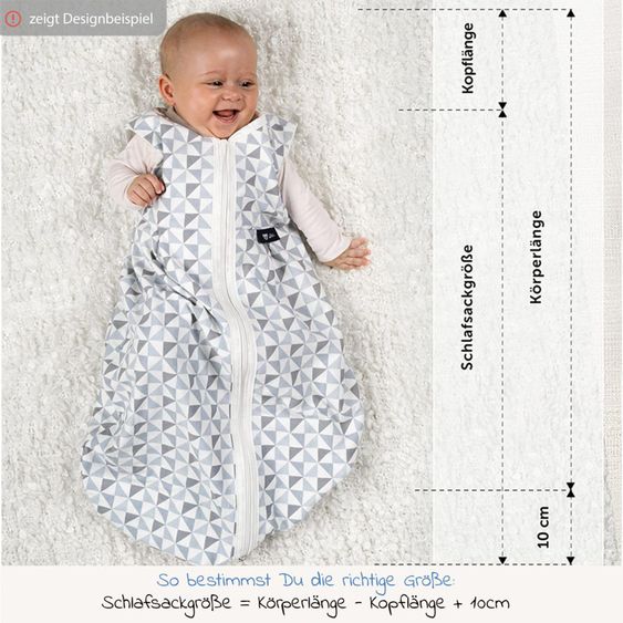 Alvi Außensack Baby-Mäxchen - Dots - Grey - Gr. 62/68