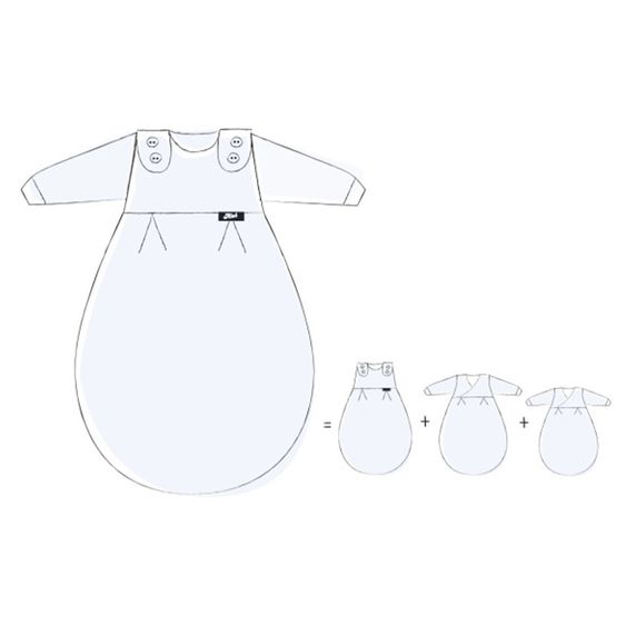 Alvi 3-piece organic cotton baby mummy - Petit Fleurs - size 50/56