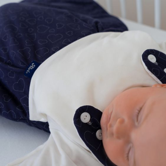 Alvi Baby-Mäxchen 3-tlg. - Hearts Navy - Gr. 50/56