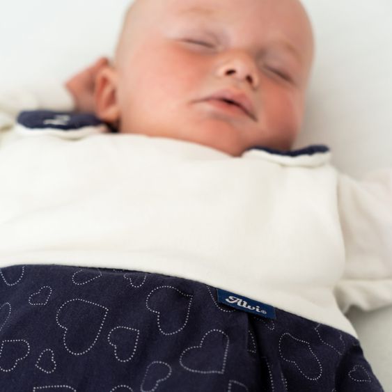 Alvi Baby-Mäxchen 3-tlg. - Hearts Navy - Gr. 50/56