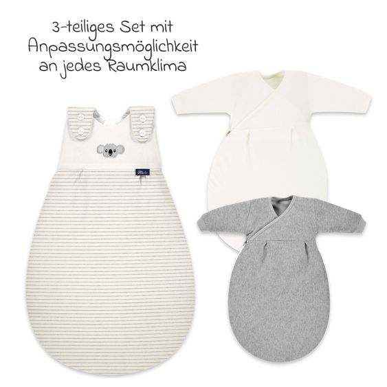 Alvi Baby-Mäxchen 3-tlg. Organic Cotton - Ringlets Koala - Gray - Gr. 68/74