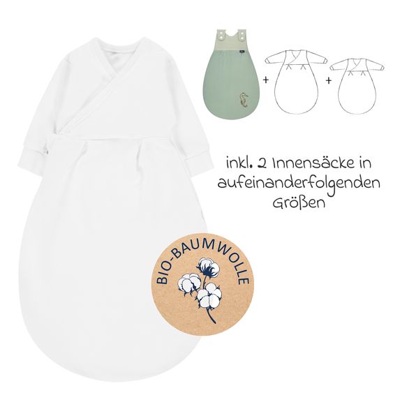 Alvi Baby-Mäxchen 3-tlg. - Organic Cotton - Seahorse - Gr. 80/86