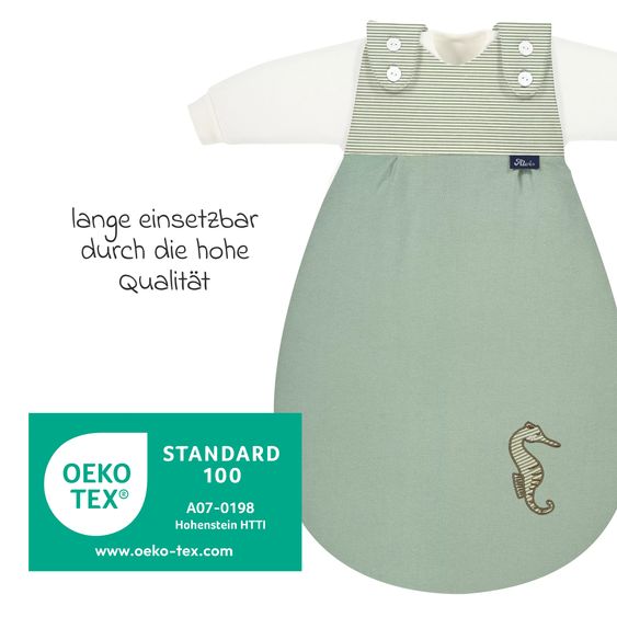 Alvi Baby-Mäxchen 3-tlg. - Organic Cotton - Seahorse - Gr. 80/86