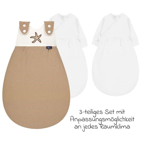 Alvi Baby-Mäxchen 3-tlg. - Organic Cotton - Starfisch - Gr. 80/86