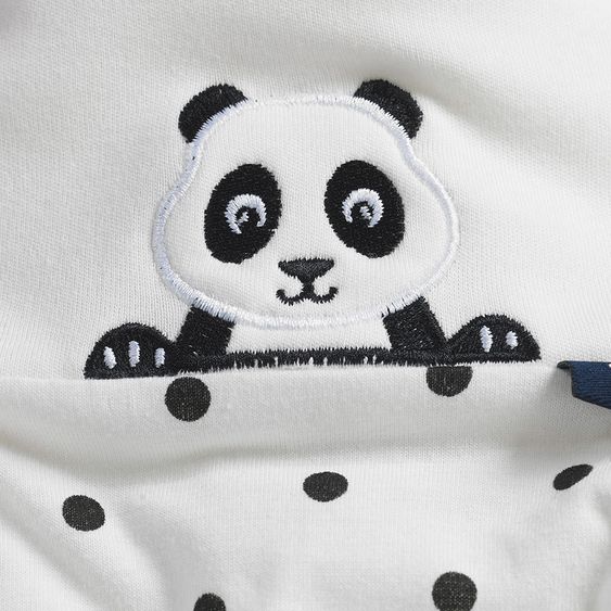Alvi Baby-Mäxchen 3-tlg. s.Oliver mit Stickerei - Pandabär Schwarz - Gr. 56/62