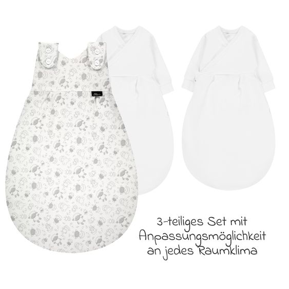 Alvi Baby-Mäxchen 3-tlg. - Schäfchen Beige - Gr. 80/86