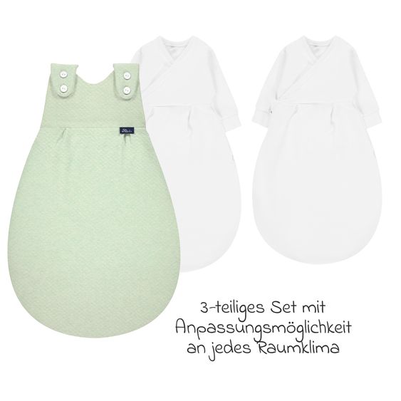 Alvi Baby-Mäxchen 3-tlg. Special Fabric - Quilt - Türkis - Gr. 80/86