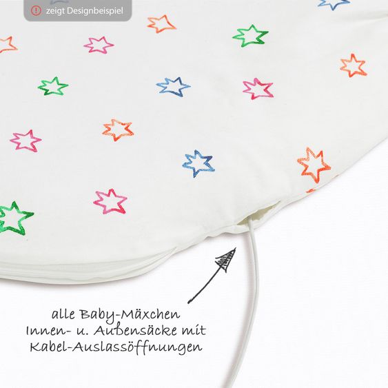 Alvi Baby-Mäxchen 3-tlg. Supersoft - Stern & Sternchen Grau Beige - Gr. 50/56