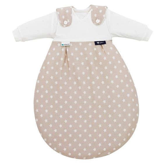 Alvi Baby-Mäxchen 3-tlg. Tencel - Stars Beige - Gr. 56/62