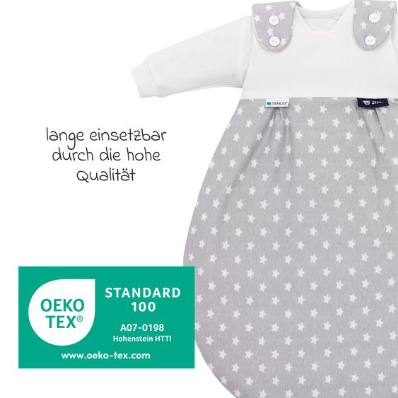 Alvi Baby-Mäxchen 3-tlg. Tencel - Stars Silber - Gr. 80/86