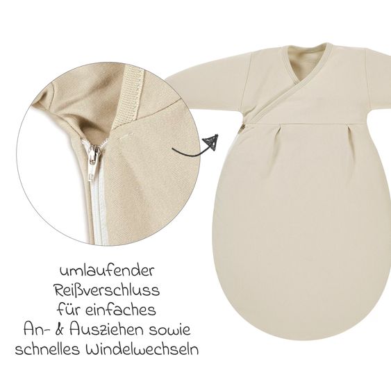 Alvi Baby-Mäxchen Innensack Jersey Organic Cotton - Beige - Gr. 68