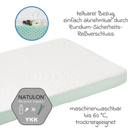 Alvi Baby crib mattress ALVImed® by Dr. Martin Buchholz 70 x 140 cm