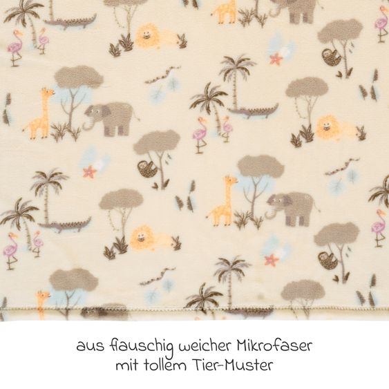 Alvi Babydecke Mikrofaser 75 x 100 cm - Jungle