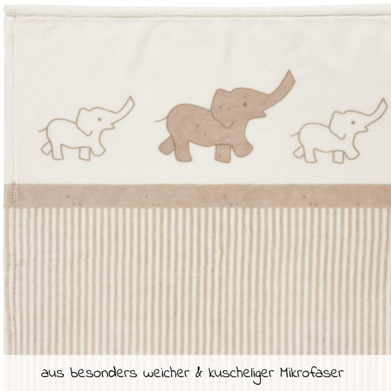 Alvi Babydecke Mikrofaser 75 x 100 cm - Olifant