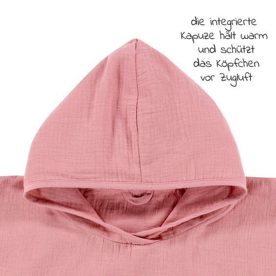 Alvi Bade-Poncho Mull 60 x 60 cm - Fox Glove