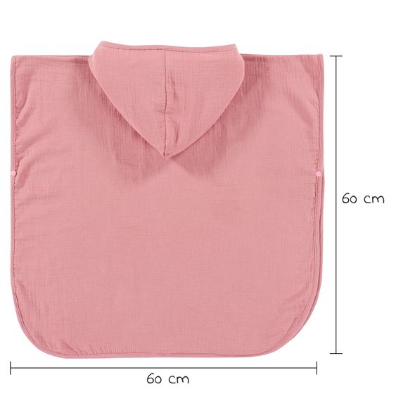 Alvi Bade-Poncho Mull 60 x 60 cm - Fox Glove