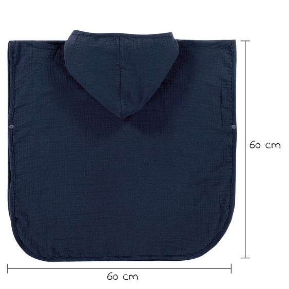 Alvi Bade-Poncho Mull 60 x 60 cm - Poseidon