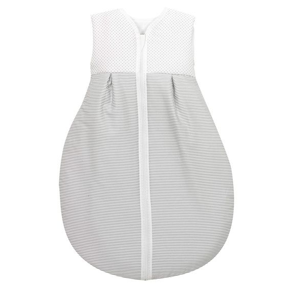 Alvi Baumwoll-Kugelschlafsack Thermo - Dots & Stripes Grau - Gr. 70 cm