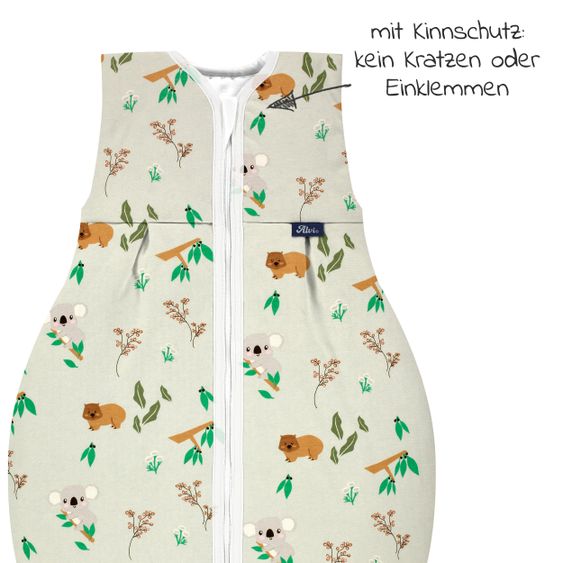 Alvi Baumwoll-Kugelschlafsack Thermo Organic Cotton - Koalas World - Gr. 70 cm