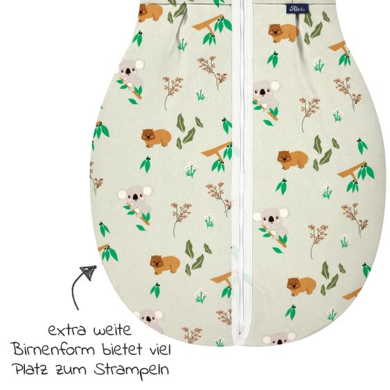 Alvi Baumwoll-Kugelschlafsack Thermo Organic Cotton - Koalas World - Gr. 70 cm