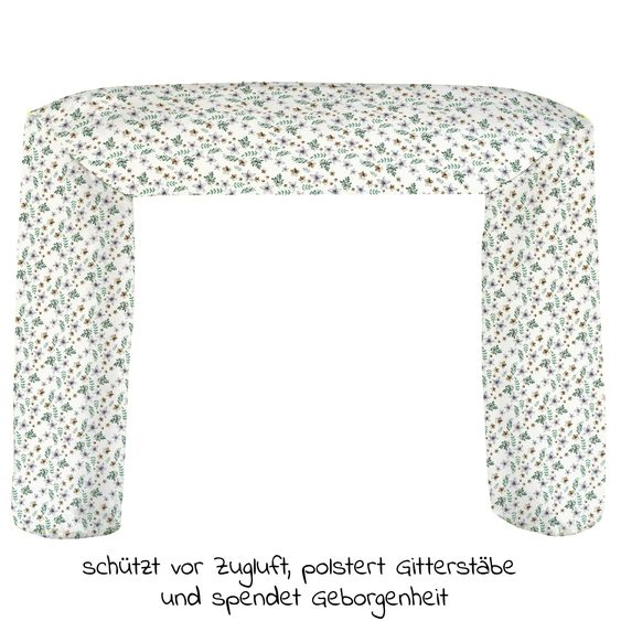 Alvi Bettschlange / Schlummer-Lounge aus Bio-Baumwolle - Petit Fleurs