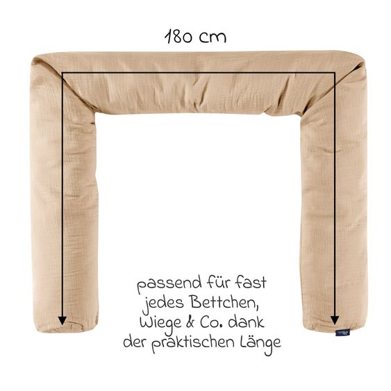 Alvi Mussola per il letto / per il pigiama party 180 cm - sabbia-beige