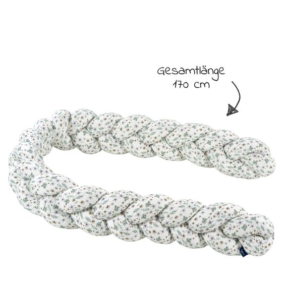 Alvi Bettschlange / Schlummer-Lounge Organic Cotton geflochten 170 cm - Petit Fleurs