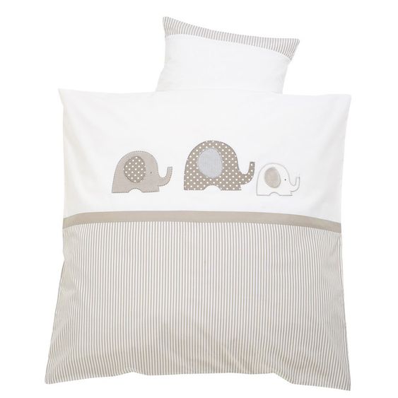 Alvi Bettwäsche 80 x 80 cm - Elefant Beige