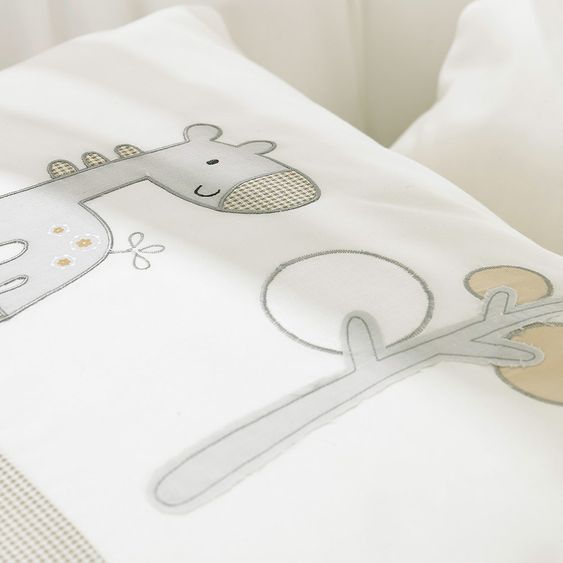 Alvi Bettwäsche 80 x 80 cm - Giraffe - Beige