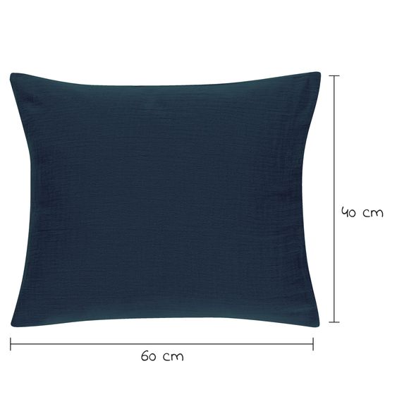 Alvi Bettwäsche Mull mit Knopf 100 x 135 cm - Poseidon