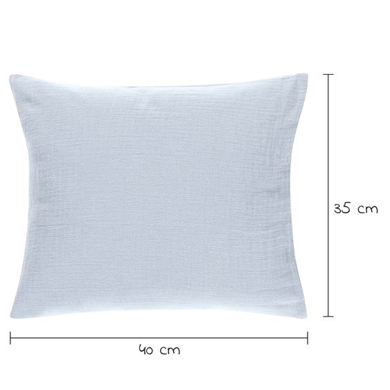 Alvi Bed linen gauze with button 80 x 80 cm - Sky Way