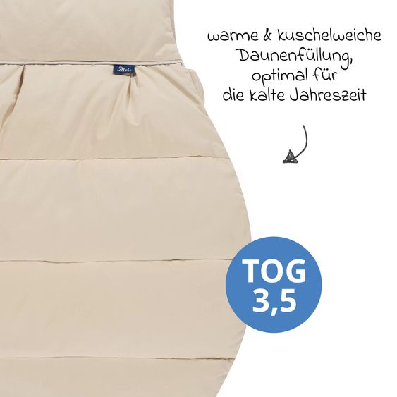 Alvi Daunen-Schlafsack - Nature - Gr. 110 cm