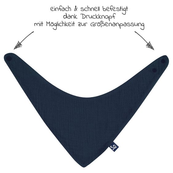 Alvi Halstuch / Bandana Lätzchen Dreieckstuch Mull 2er Pack - Poseidon