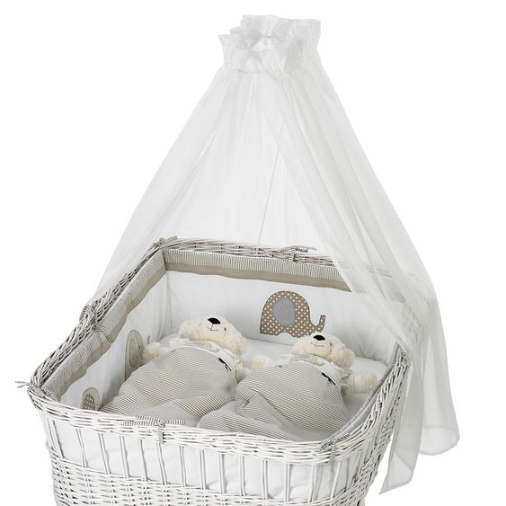 Alvi Himmel Voile für Zwillingskorb - Weiß