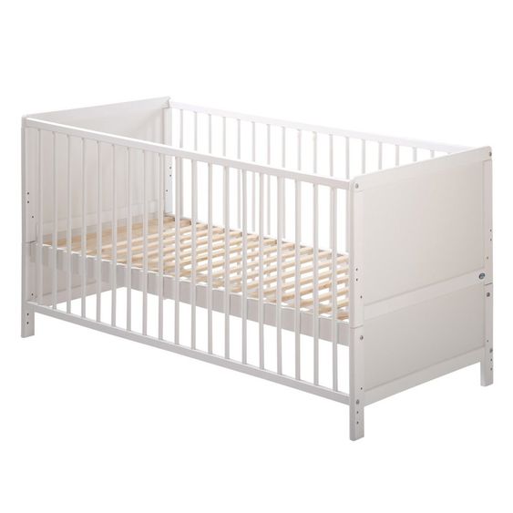 Alvi cot Jens beech solid 70 x 140 cm - white