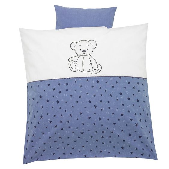 Alvi Complete bassinet Birthe White - Bear Children - Blue
