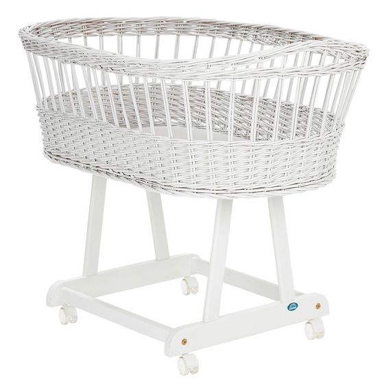 Alvi Komplett-Stubenwagen Birthe Weiß - Wolke - Silber