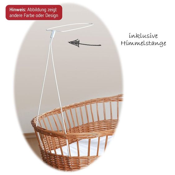 Alvi Komplett-Stubenwagen Birthe Weiß - Wolke - Silber