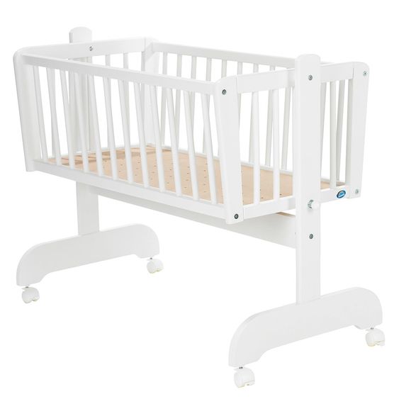 Alvi Komplett-Wiege Sina Weiß - Giraffe - Beige