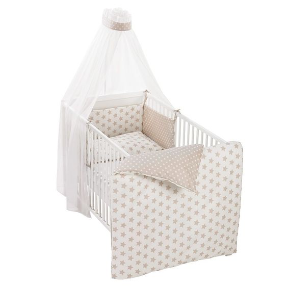 Alvi Komplettbett Jens Buche Weiß 70 x 140 cm - Stars - Beige