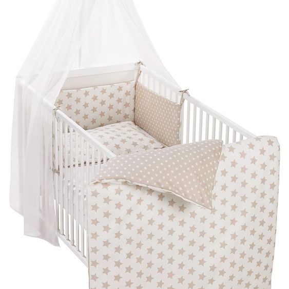 Alvi Komplettbett Jens Buche Weiß 70 x 140 cm - Stars - Beige